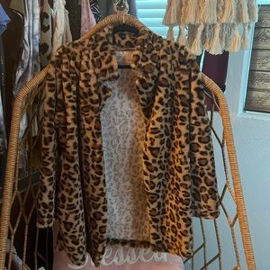 Faux cheetah jacket size small/medium